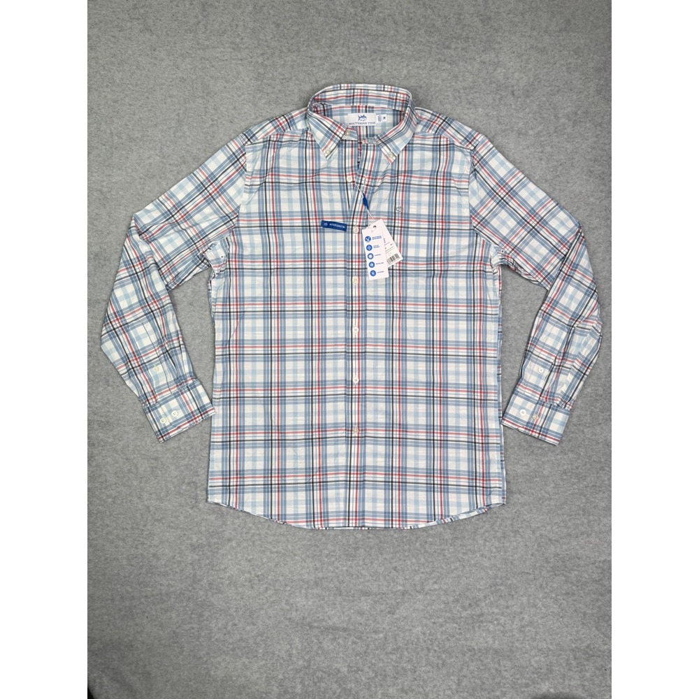 NWT Southern Tide Intercoastal Durwood Plaid Sportshirt Dream Blue Mens M Preppy